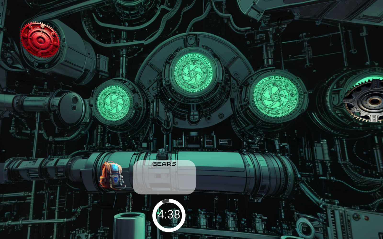 A scene from Cosmic Escape: Mission Nebula