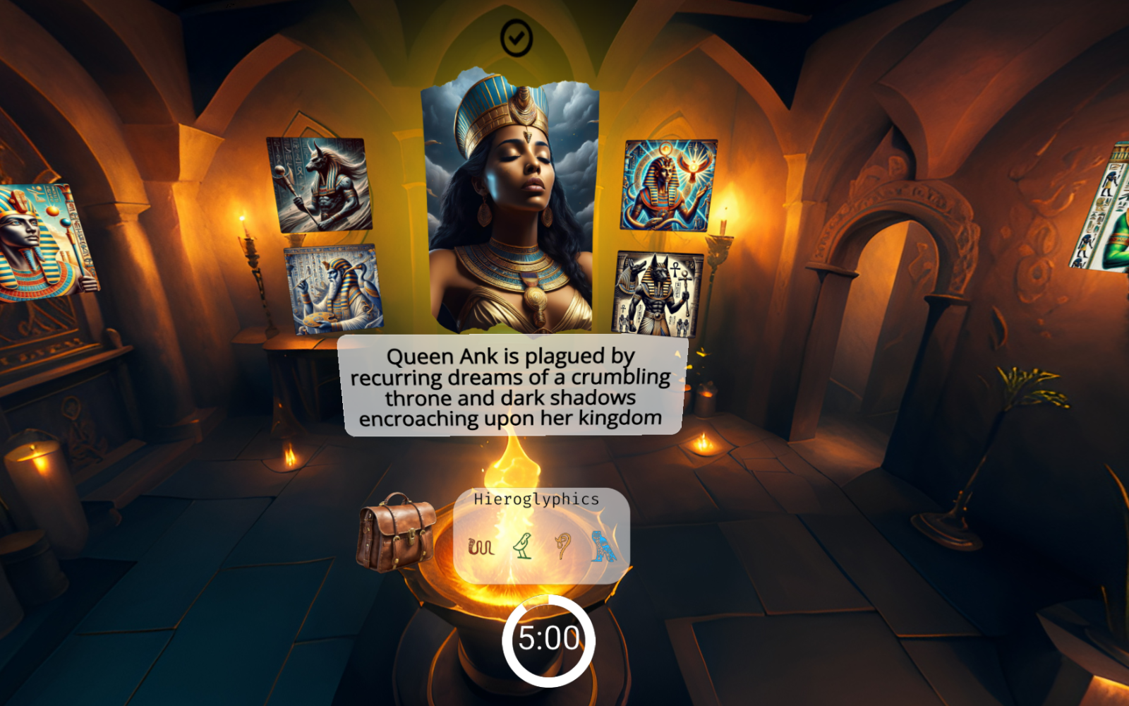 A scene from Lost Queen: Mysteries of the Pyramid
