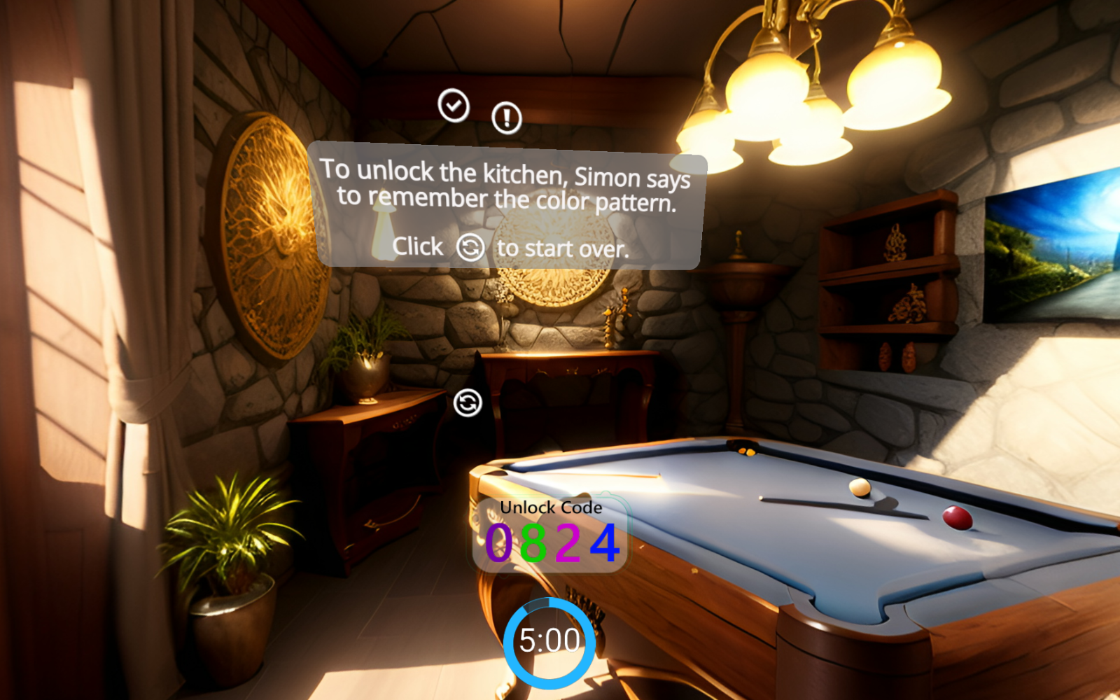 A scene from Mansion Escape